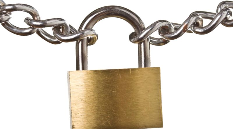 Lock held by chains
